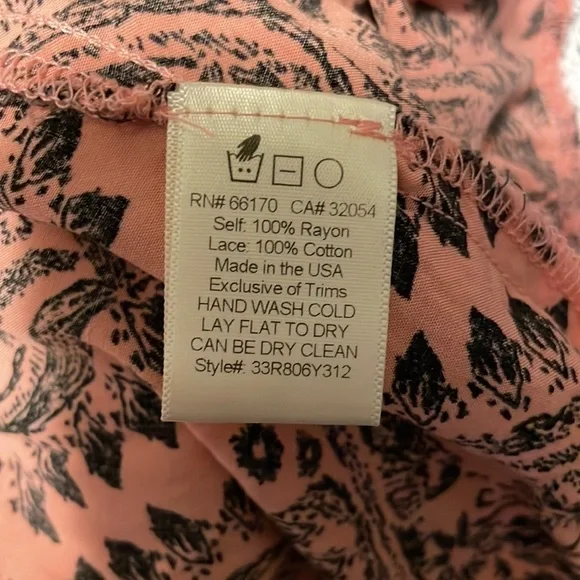 Free People peach black cream off the shoulder dress or long tunic top large - Picture 6 of 6